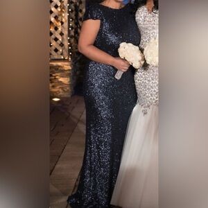 navy Sequin Women’s gown